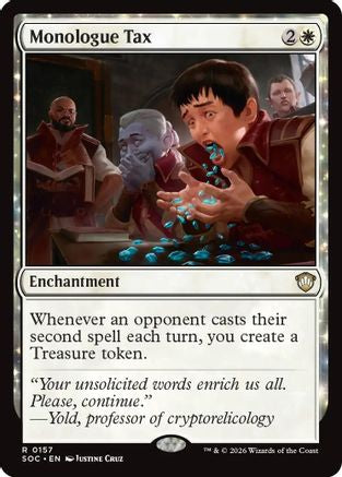 Monologue Tax (SOC-157) - Commander: Secrets of Strixhaven