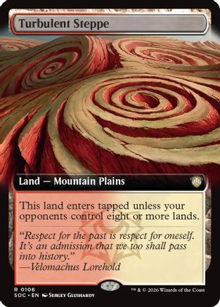 Turbulent Steppe (Extended Art) (SOC-106) - Commander: Secrets of Strixhaven