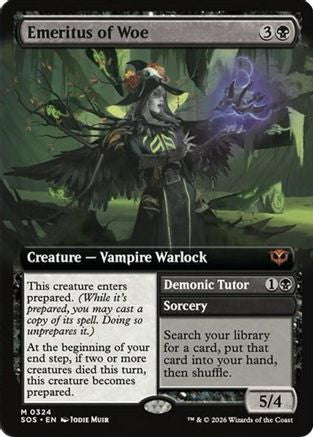 Emeritus of Woe (Extended Art) (SOS-324) - Secrets of Strixhaven Foil