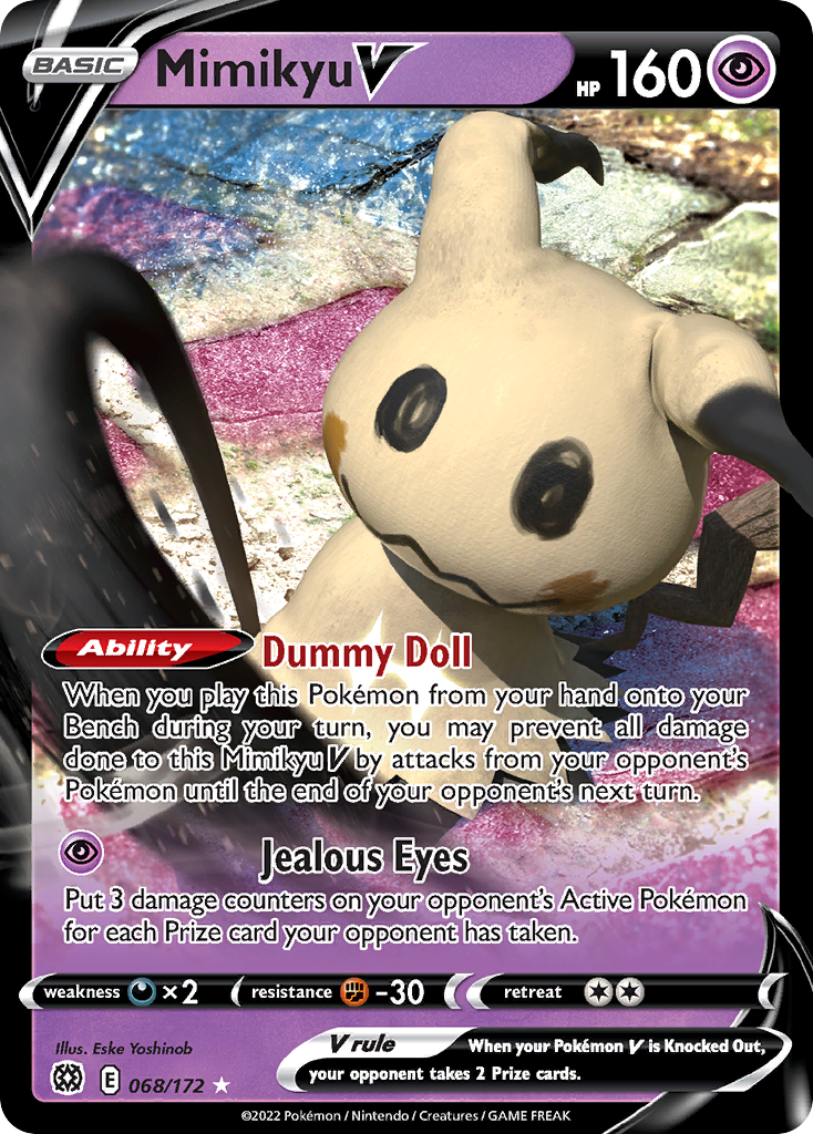 Mimikyu V 68 172 Brilliant Stars Holofoil