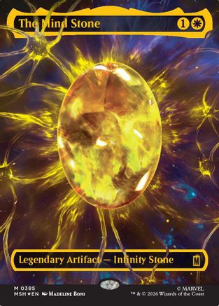The Mind Stone (Borderless) (Cosmic Foil) (MSH-385) - Marvel Super Heroes Foil