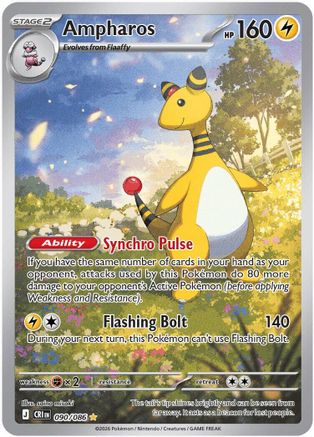 Ampharos - 090/086 90 - ME04 Chaos Rising Holofoil