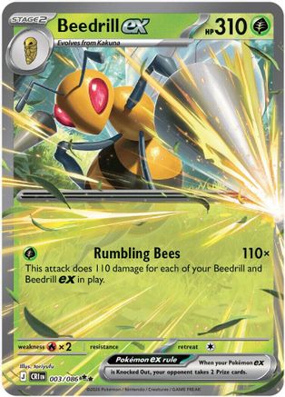 Beedrill ex - 003/086 3 - ME04 Chaos Rising Holofoil
