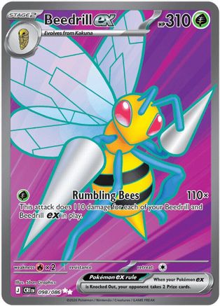 Beedrill ex - 098/086 98 - ME04 Chaos Rising Holofoil