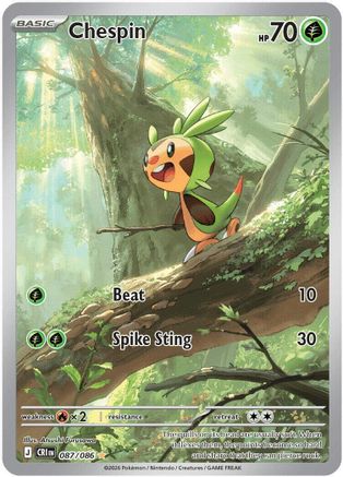 Chespin - 087/086 87 - ME04 Chaos Rising Holofoil