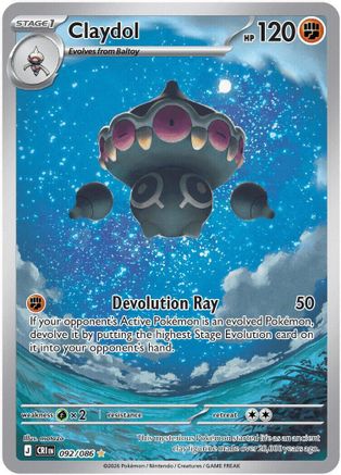 Claydol - 092/086 92 - ME04 Chaos Rising Holofoil
