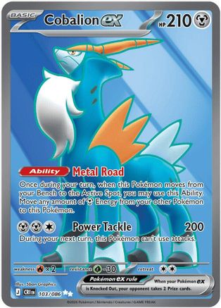 Cobalion ex - 103/086 103 - ME04 Chaos Rising Holofoil