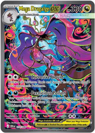 Mega Dragalge ex - 118/086 118 - ME04 Chaos Rising Holofoil