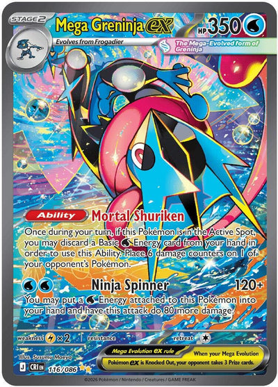Mega Greninja ex - 116/086 - (ME04: Chaos Rising)