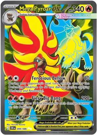 Mega Pyroar ex - 099/086 99 - ME04 Chaos Rising Holofoil