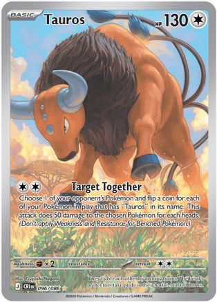Tauros - 096/086 96 - ME04 Chaos Rising Holofoil