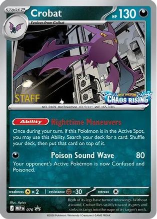 Crobat - 076 [Staff] 76 - ME Mega Evolution Promo Holofoil