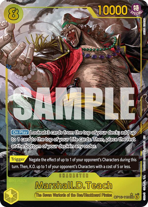 Marshall.D.Teach (119) (Alternate Art) - OP16-119 - (The Time of Battle)