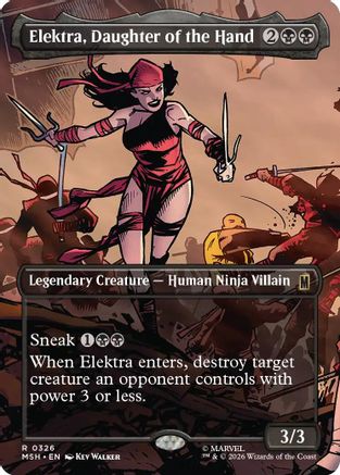 Elektra, Daughter of the Hand (Borderless) (MSH-326) - Marvel Super Heroes