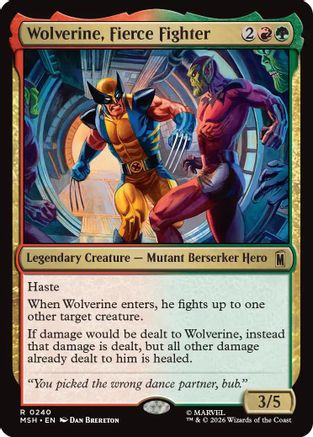 Wolverine, Fierce Fighter (MSH-240) - Marvel Super Heroes Foil