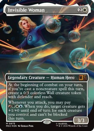 Invisible Woman (Borderless) (Surge Foil) (MSC-875) - Commander: Marvel Super Heroes Foil