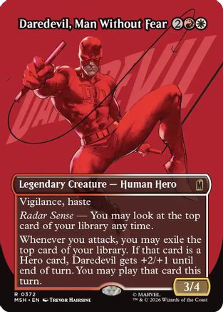 Daredevil, Man Without Fear (Borderless) (0372) (MSH-372) - Marvel Super Heroes Foil