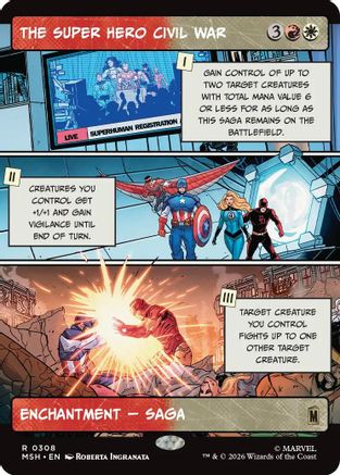The Super Hero Civil War (Borderless) (MSH-308) - Marvel Super Heroes Foil