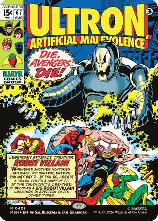 Ultron, Artificial Malevolence (Borderless) (0401) (MSH-401) - Marvel Super Heroes Foil