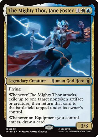 The Mighty Thor, Jane Foster (MSH-222) - Marvel Super Heroes Foil