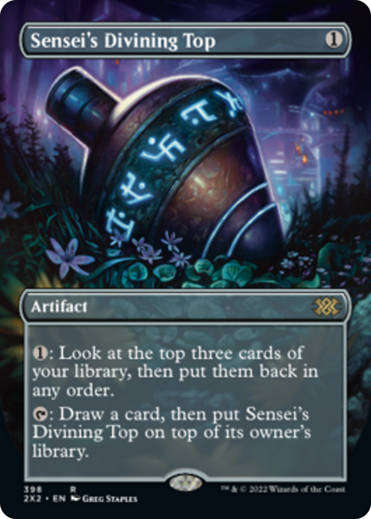 Sensei's Divining Top (2X2-398) - Double Masters 2022 (Borderless) Foil