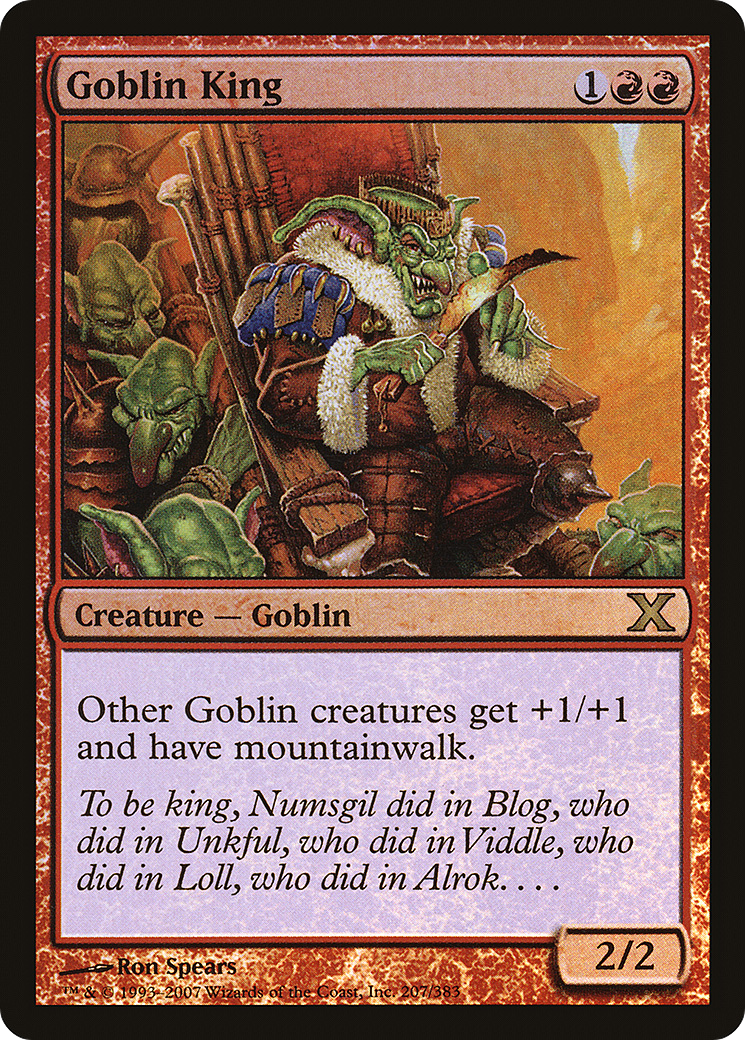 Goblin King (10E-207â˜…) - Tenth Edition Foil
