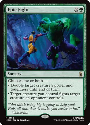 Epic Fight (MSH-166) - Marvel Super Heroes Foil