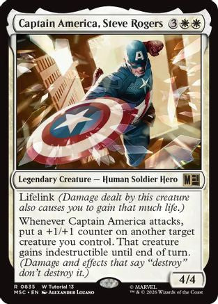 Captain America, Steve Rogers (MSC-835) - Commander: Marvel Super Heroes