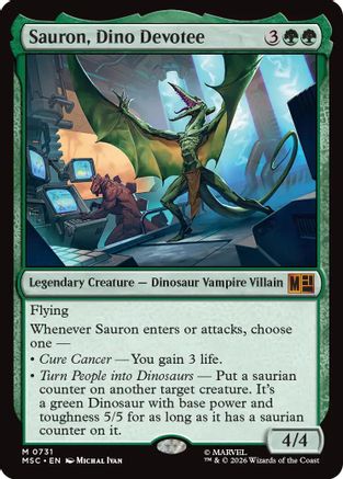 Sauron, Dino Devoteee (MSC-731) - Commander: Marvel Super Heroes