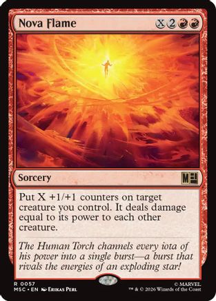 Nova Flame (Surge Foil) (MSC-057) - Commander: Marvel Super Heroes Foil