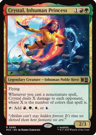 Crystal, Inhuman Princess (MSC-080) - Commander: Marvel Super Heroes