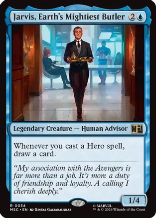 Jarvis, Earth's Mightiest Butler (Surge Foil) (MSC-034) - Commander: Marvel Super Heroes Foil