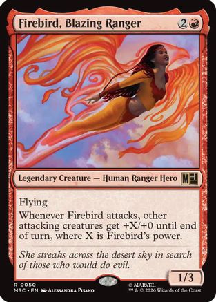 Firebird, Blazing Ranger (Surge Foil) (MSC-050) - Commander: Marvel Super Heroes Foil