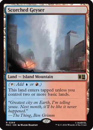 Scorched Geyser (Surge Foil) (MSC-264) - Commander: Marvel Super Heroes Foil