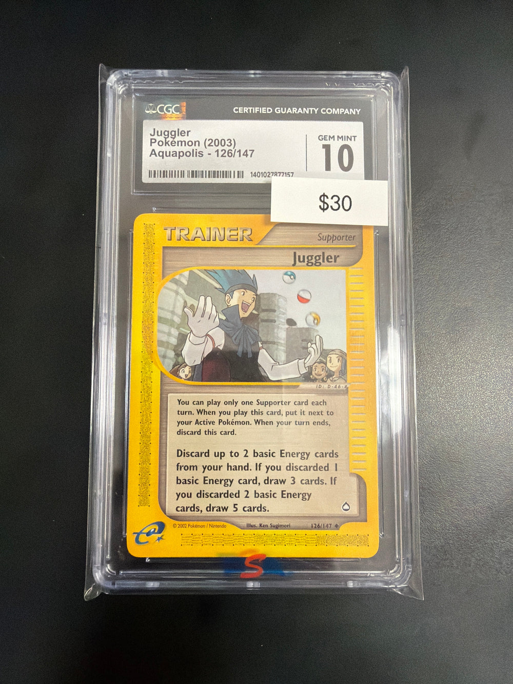 Pokemon Juggler Aquapolis #126 CGC 10