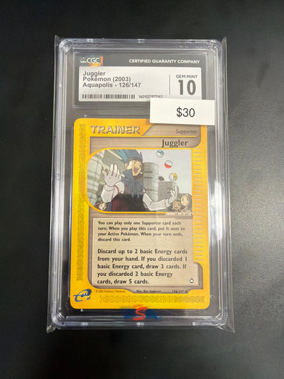 Pokemon Juggler Aquapolis #126 CGC 10