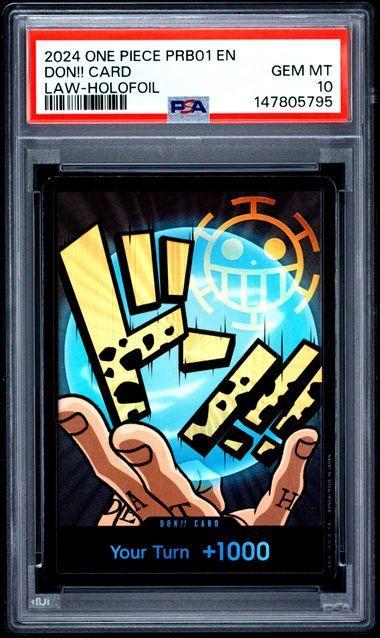 2024 ONE PIECE PRB01-PREMIUM BOOSTER -ONE PIECE CARD THE BEST- DON!! CARD TRAFALGAR LAW-HOLOFOIL PSA 10