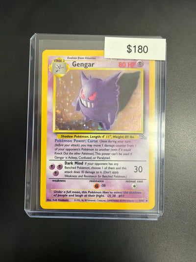 Pokemon Fossil Gengar Unlimited Holo 5/62 NM