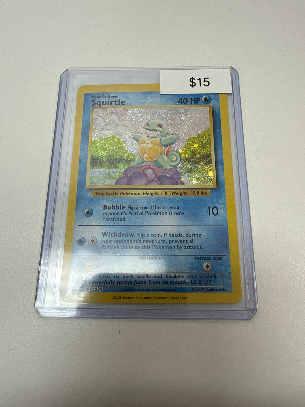 Pokemon Squirtle Holo #001/034