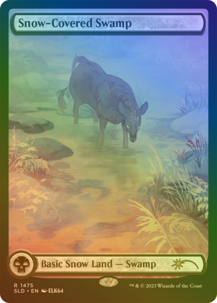 Snow-Covered Swamp (SLD-1475â˜…) - Secret Lair Drop: (Full Art) Foil