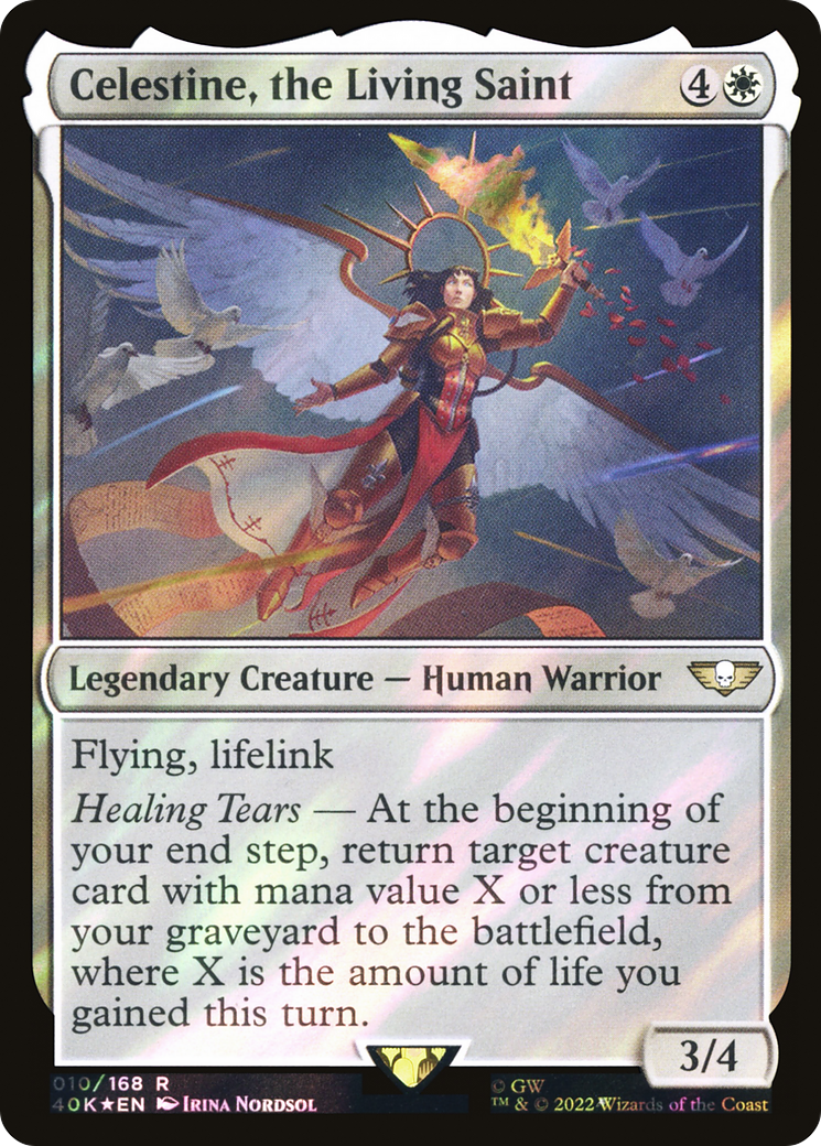 Celestine, the Living Saint (40K-10â˜…) - Warhammer 40,000 Commander Foil (Surge Foil)