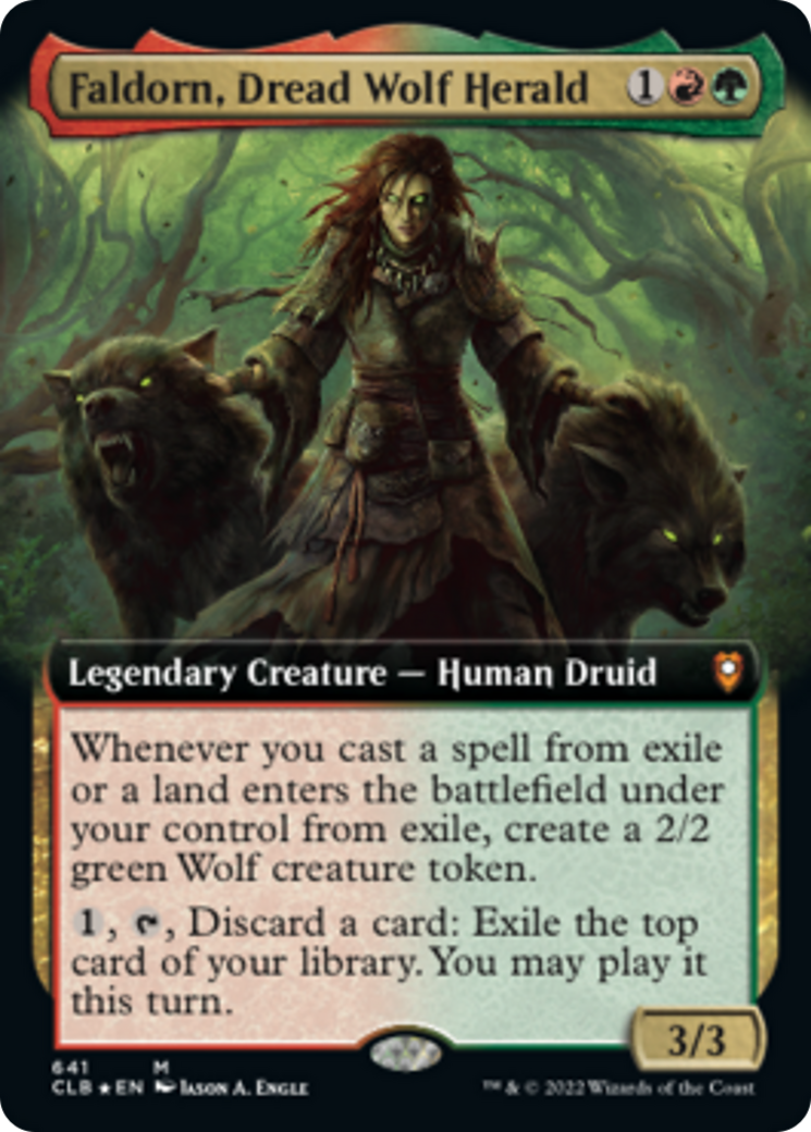 Faldorn, Dread Wolf Herald (CLB-641) - Commander Legends: Battle for Baldur's Gate: (Extended Art) Foil