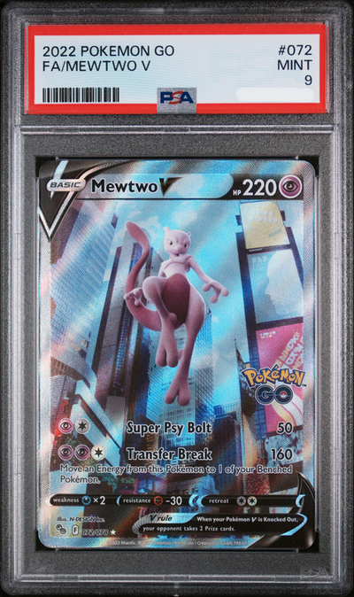 PSA 9 FA/MEWTWO V