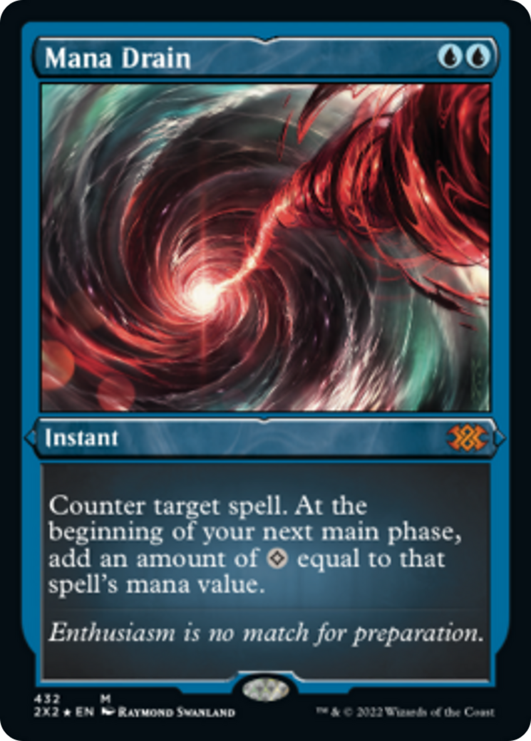 Mana Drain (2X2-432) - Double Masters 2022 Etched Foil