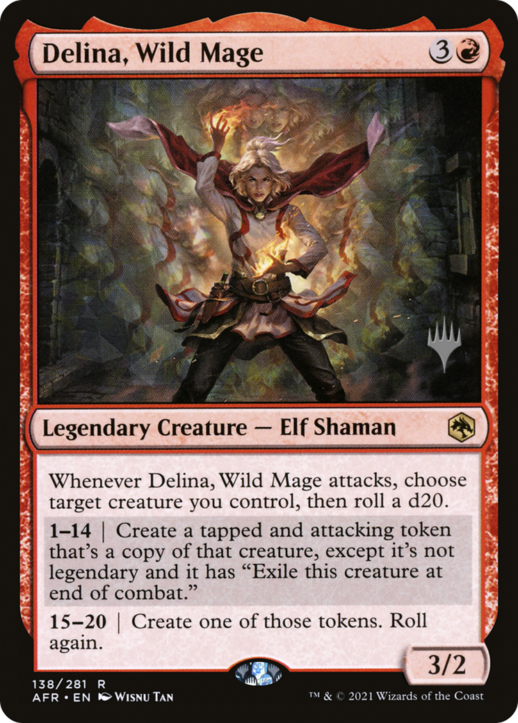Delina, Wild Mage (PPAFR-138P) - Adventures in the Forgotten Realms Promos