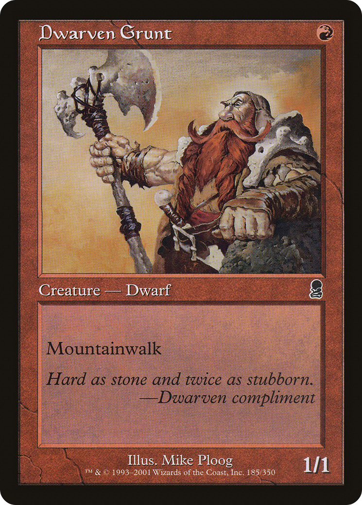Dwarven Grunt (ODY-185) - Odyssey Foil