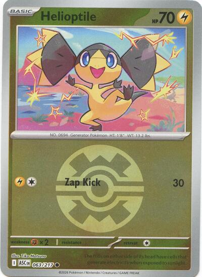 Helioptile - Quick Ball - 063/217 - Common [me025-063] [Reverse Holo]