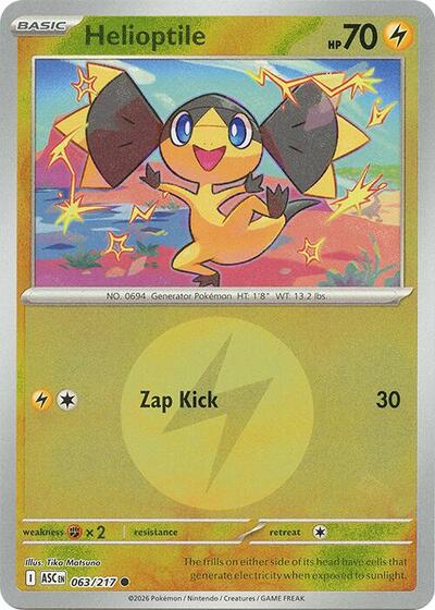 Helioptile - Energy Symbol Pattern - 063/217 - Common [me025-063] [Reverse Holo]