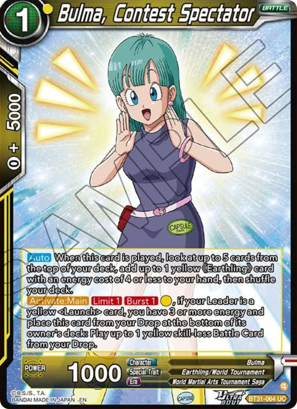 Bulma, Contest Spectator (BT31-064) [Impact Beyond Dimensions]