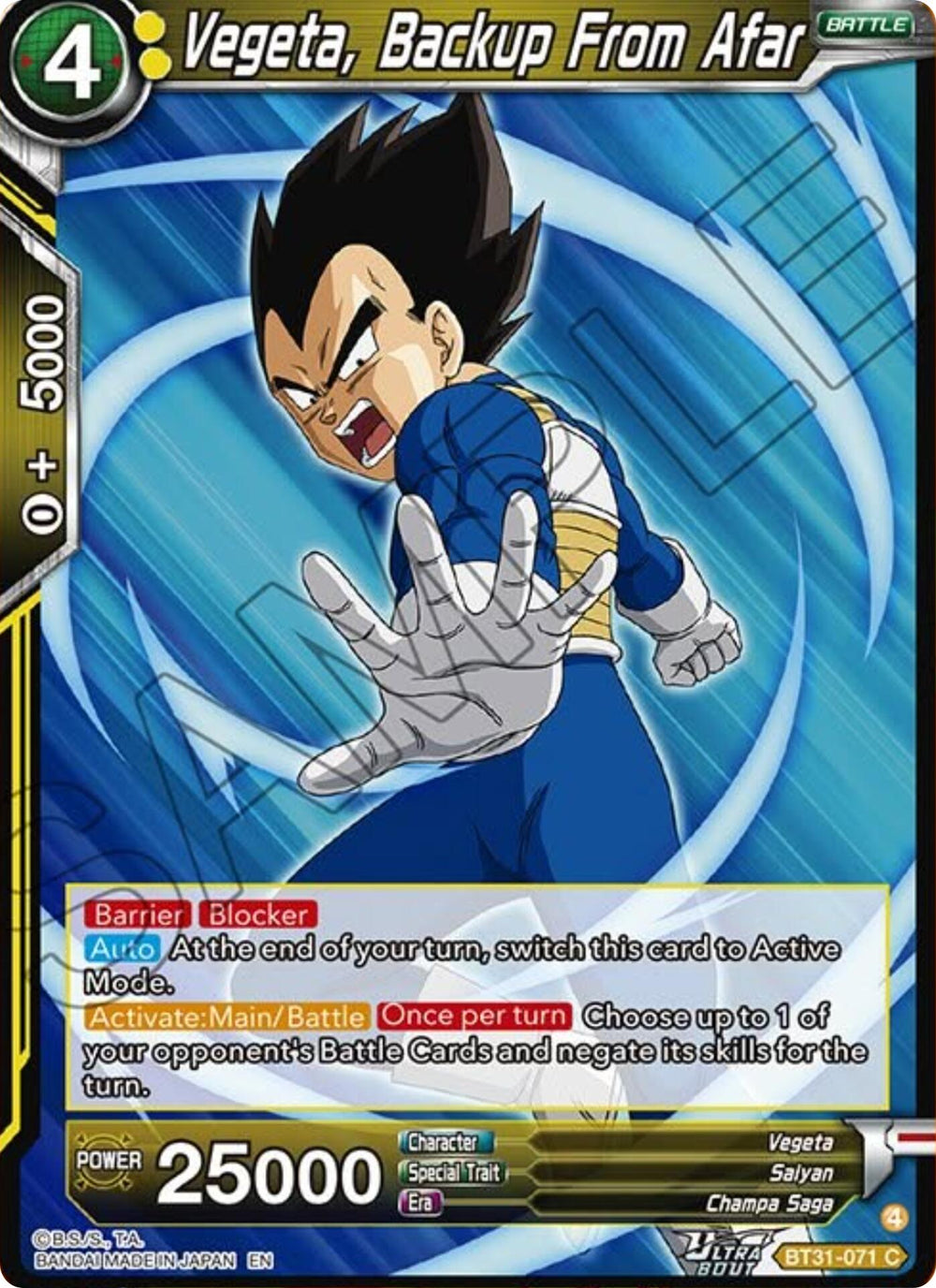 Vegeta, Backup From Afar (BT31-071) [Impact Beyond Dimensions]